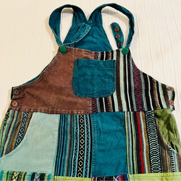 Colorful Patchwork Overalls - Picture 5 of 8